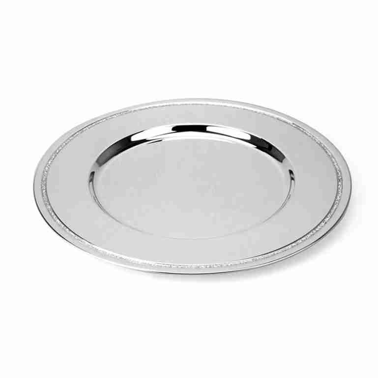 Whitehill Silverplated Tray with Silver Glitter